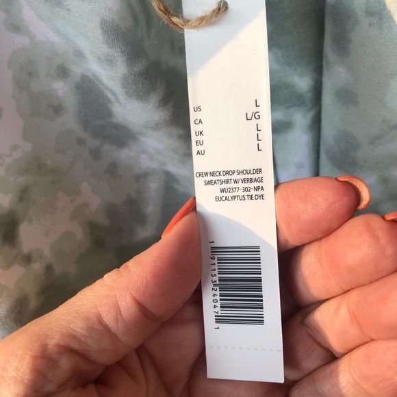 Rae Dunn tie dye "weekend" sweatshirt size L - Picture 5 of 7